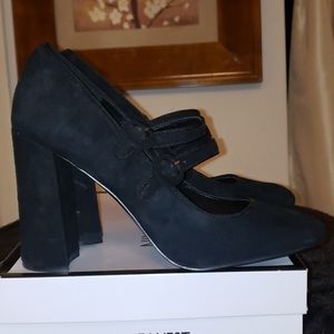 Nine West, Black. Suede Dabney Mary Jane Pump
